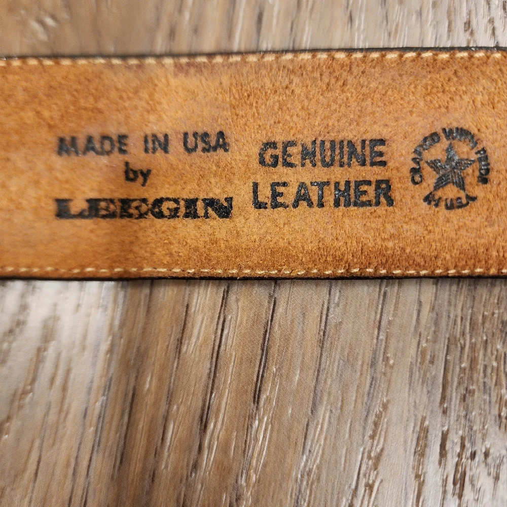 Leegin Silver Creek Billet Overlay Western Belt Leather Made in USA size 40